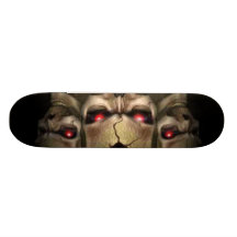 skulls custom skateboard