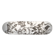 skulls custom skateboard