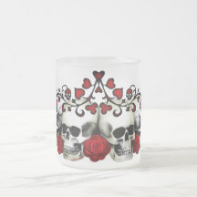 Skulls, Hearts And Roses Mugs