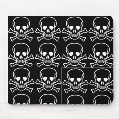 skulls mouse mats by Singfrmtheheart11