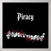 skulls Piracy Poster