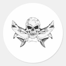 Skulls/Pirates Collection by FishTs.com Round Sticker