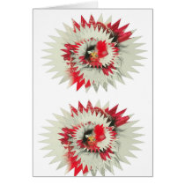 Skulls red greeting cards