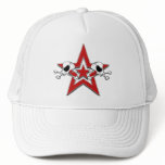 Skulls Red Star Hat