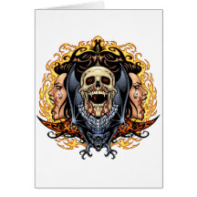 Skulls, Vampires and Bats customisable by Al Rio. Greeting Cards