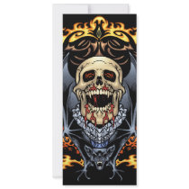 Skulls, Vampires and Bats Gothic Design by Al Rio Invites