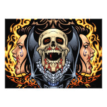 Skulls, Vampires and Bats Gothic Design by Al Rio Announcements