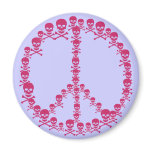 Skully Peace Sign magnets