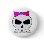 SkullyBow-220 Pinback Buttons