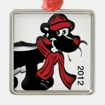 Skunk Christmas ornaments