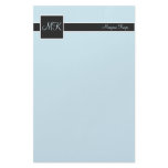 Sky & Black Color Block Stationery