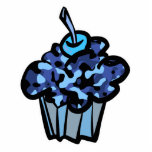 sky blue camouflage cupcake photo sculptures