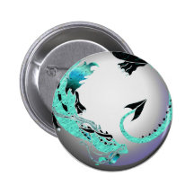 Sky Blue Coiled Dragon Pins