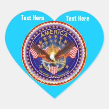 Sky Blue Heart Stickers