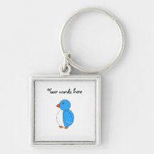 Sky blue penguin keychain