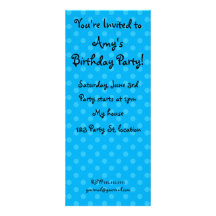 Sky blue polka dots invite