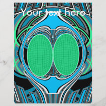 Sky blue superfly design personalized flyer