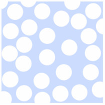 Sky blue with large white dots. Custom Photo Cut Out