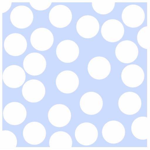 Sky blue with large white dots. Custom Photo Cut Outs
