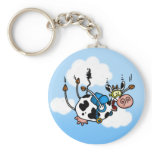 sky diving cow no txt keychain