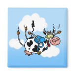 sky diving cow no txt magnet