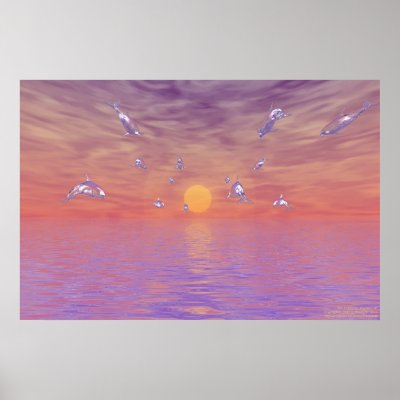 Sky Dolphins:  Migration #1 Poster by TenMoons