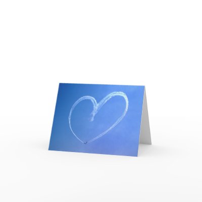 Sky Heart Note Card by buffaloworks