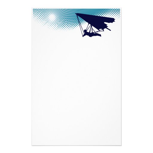 sky high hang gliding personalized stationery