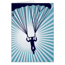 sky high skydiver greeting card