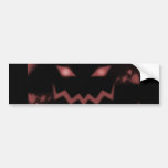 SKY JACK Pumpkin Jack-o-Lantern Face Red Bumper Sticker