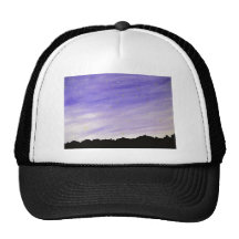 Sky Mountain Night Background Trucker Hats