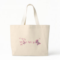 Skyblue Pink Butterflies Bag