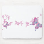 Skyblue Pink Butterflies mousepads