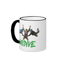 Skydive - Green Text Mugs
