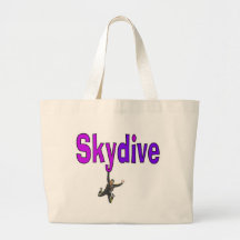 Skydive Purple Tote Bags