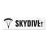 skydiver silhouette bumper stickers