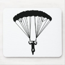 skydiver silhouette mouse pads