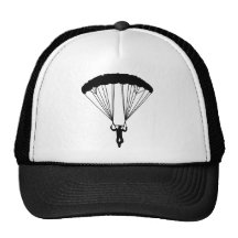 skydiver silhouette trucker hats