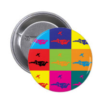 Skydiving Pop Art Pins