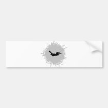 Skydiving Scribble Style bumper stickers