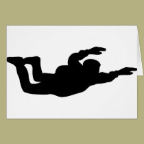 skydiving skydiver icon cards
