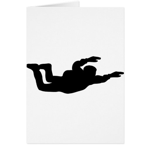 skydiving skydiver icon greeting cards