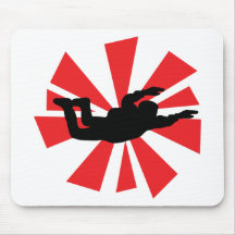 skydiving skydiver icon mouse pads