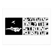 Skydiving Survive Post Card