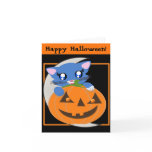 Skye Pumpkin Moon Toon Kitty Card
