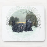 Skye Terriers Snowy Sunset Mousepad