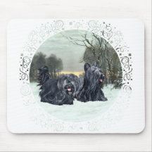Skye Terriers Snowy Sunset Mousepad