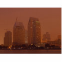 Skyline City Cities Fog Morning 3 photo sculptures