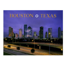 Skyline of Houston, Texas at dusk Postcard