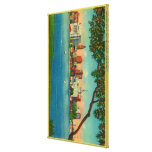 Skyline of Oakland across Lake Merritt Gallery Wrapped Canvas